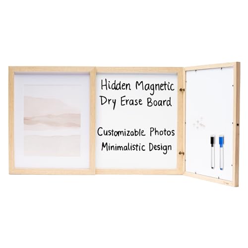 Magnetic Dry Erase Whiteboard with Photo Frame Cover 15x24 Home Office Kitchen