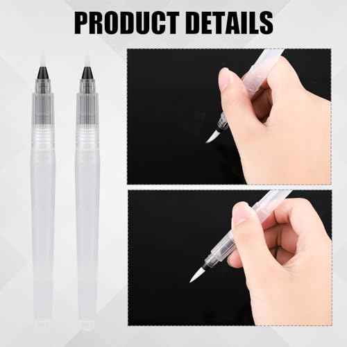 6pcs Envelope Moisteners, Pencil Style Stamp & Letter Sealer with Nylon Brush Head Envelope Wetter Envelope Licker Tool Mailing Moistener for Office Classroom