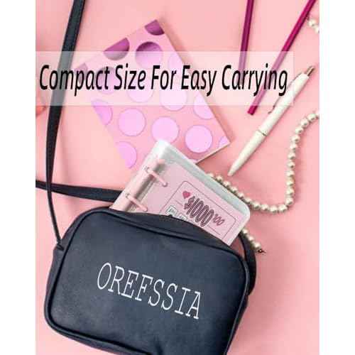Mini Money Saving Binder, Save $1000 Envelopes Money Saving Challenge Book, Portable (Pink, 1)