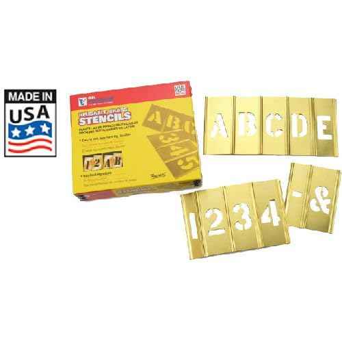 CH Hanson 10073 3" Brass Letters & Numbers Set 45 pc