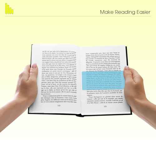 Guided Reading Highlight Strips, 14-Pack Overlays with Line in 7 Colors, Bookmark Reading Tracking Rulers for Dyslexia, ADHD, Visual Stress Relief
