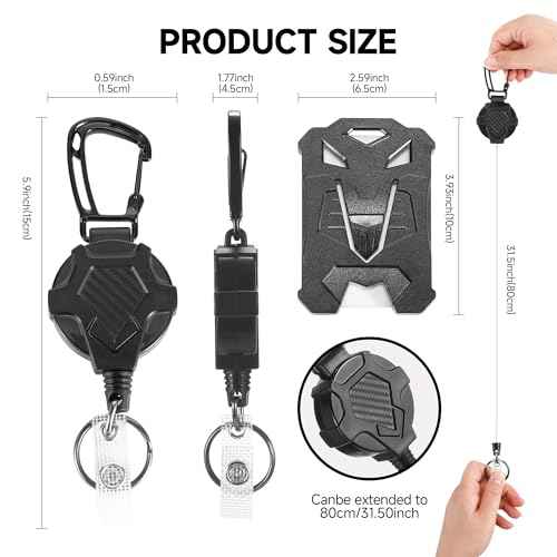 2 Pack Badge Holder Retractable Clip Id Badge Card Holders