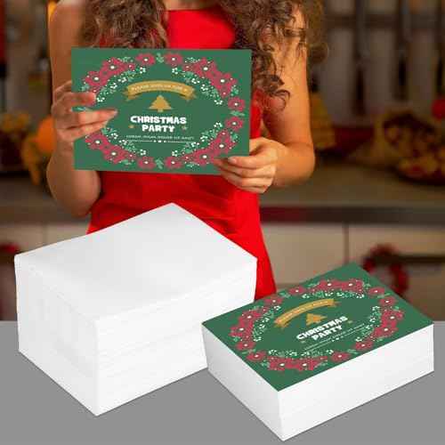 gisgfim 200 Set 5 x 7 Flat Blank Note Cards and Envelopes with A7 Cardstock Envelopes Self Seal Printable White Cardstock with Envelope Wedding Blank Invitations Kit for All Occasion (NOT FOLDED)