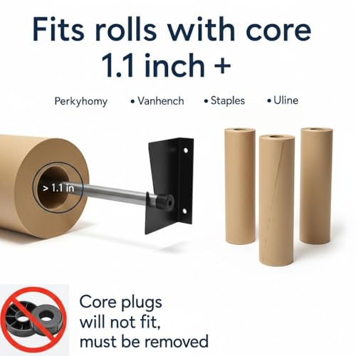 Wall Mount Roll Rack Holder - Up to 5ft