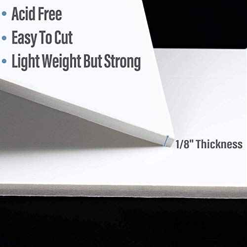Golden State Art, Pack of 10, 1/8" Thick, 16x20 White Foam Boards(16x20, White)