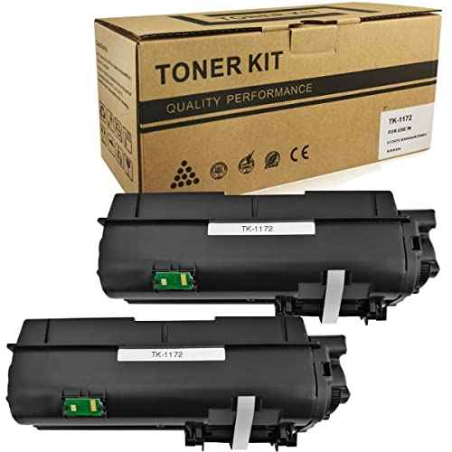 VICTORSTAR Compatible Toner Cartridges TK1172 TK-1172 2 Black 7200 Pages for Kyocera ECOSYS M2040 M2040dn M2540 M2540dn M2540dw M2640 M2640idw Laser Printers