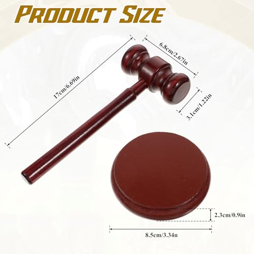 Handcrafted Walnut Gavel Set with Sound Block for Legal & Ceremonial Use