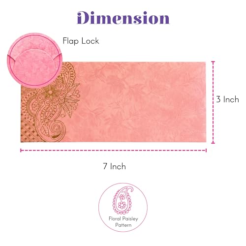 Assorted 25 LoveNspire Paisley Money Envelopes for Indian Weddings & Festive Gifts