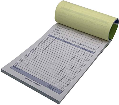 20 Pack Large Sales Order Book 5.5 x 8.5 in Carbonless Duplicate Receipt 2-Part