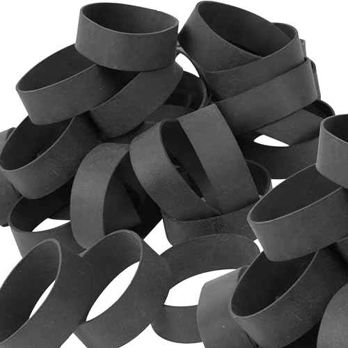 rubber bands size#94 black 35 pieces heavy duty tactical elastic bands wide strong rubber bands for office supplies survival camping biking fishing (3 1/2" x 3/4")