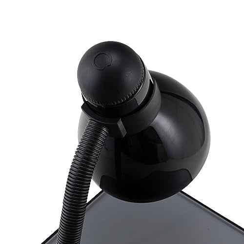 V-Light Black Adjustable Desk Lamp with Heavy Duty Clamp Clip, Flexible Gooseneck Lamp, Bed Light, Reading Lamp, or Study Light, 14 inches