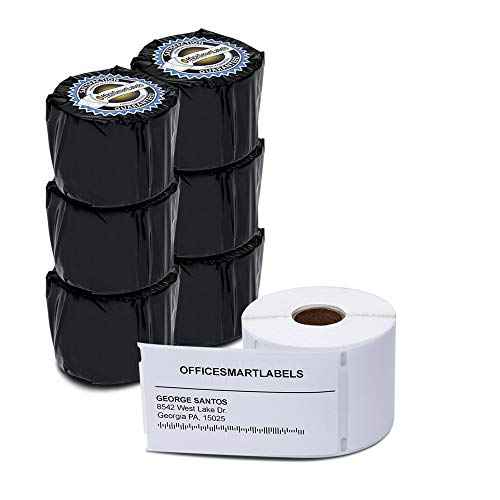 OfficeSmartLabels 2-5/16 x 4 inch Shipping Labels, Compatible with 30256 Labels (6 Rolls / 300 per Roll)