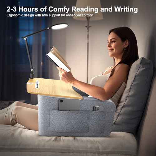 Lap Desk for Adults with Arm Rests,Ergonomic Laptop Pillow Stand for Bed,Couch,Floor,Large Table for Long Hours Work,Eating,Gaming,Reading and Writing,Lap Laptop Desk for College Dorm Room