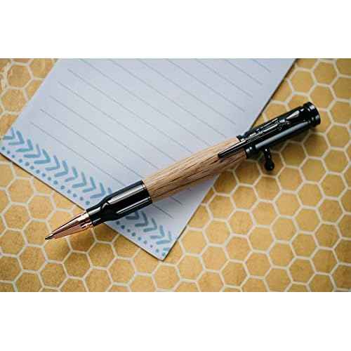 Whiskey Barrel Wood Bolt Action Ballpoint Pen (JD Whiskey Barrel, Pen Only)