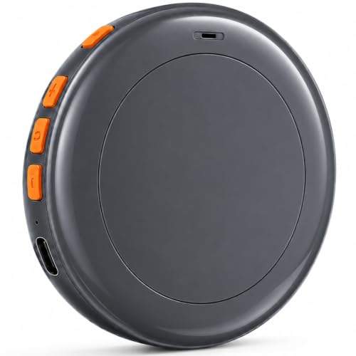 Portable AI Language Translator Device 165 Languages, Wearable Compact Gray 2.87" x 2.87" x 0.57"