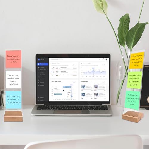 Monitor Memo Board with Removable Stand - Sticky Note Holder for Computer Screens