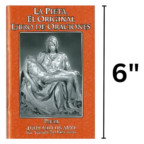 Spanish Pieta Prayer Book - Catholic Devotions & Rosary, 6 Inch Compact