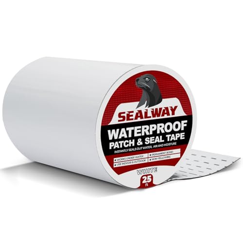 White RV Roof Sealant Tape, 8" x 25' Waterproof Repair Seal Tape ? Extra Thick, UV-Resistant, Weatherproof Patch for Permanent Leak Sealing on RVs, Trailers, and Mobile Homes