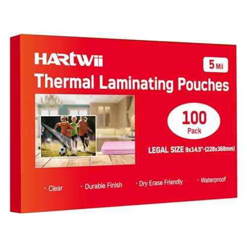 100Pack Legal Size Laminating Sheets 9x14.5inches Thermal Laminating Pouches for Extra Protection 5 Mil Clear Laminator Sheet