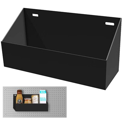 WAYUTO Magnetic Fridge Box Refrigerator Magnet Holder Pegboard Storage Box Whiteboard Organizer Box Metal Storage Box with Magnets for Home Office Black-Box
