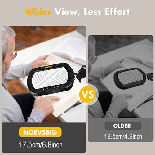 Magnifying Glass with Light Square Magnifier Desk Lamp 10X Close Up Work for Desktop Bench Crafting, Reading, Sewing, Ultra Stable Swing Arm, 5 Color Modes Design Rectangle Head
