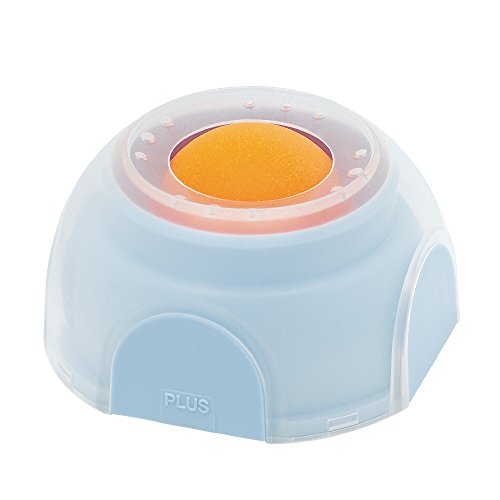 PLUS Envelope Moistener with Floating Ball - Blue, Mess-Free Refillable Office Stamp & Envelope Moisturizer