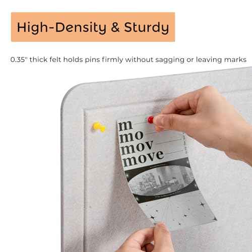 Foldable Bulletin Board 48x36 Large, Felt Cork Board for Wall with Adhesive Tape, Fabric Pin Board for Office, Home, School, Classroom, Kitchen, Dorm Room, Includes 30 Pins, Ivory Tan