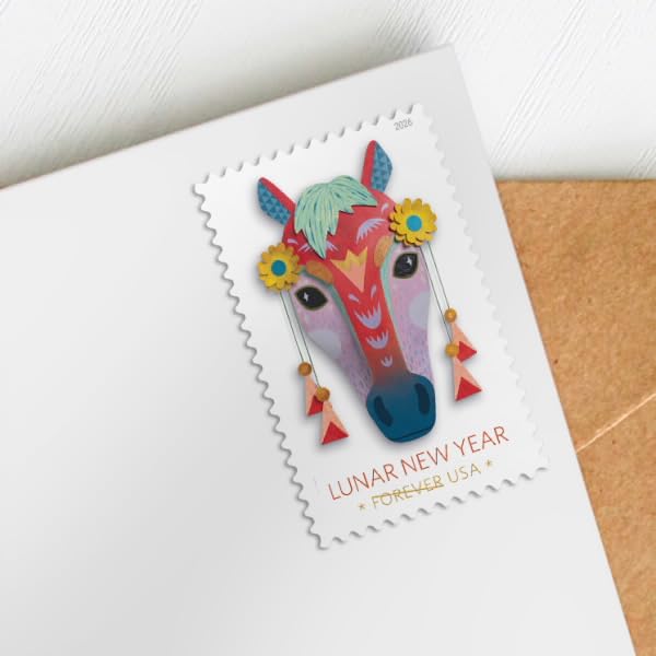 USPS Lunar New Year Year of the Horse Forever Postage Stamps - Sheet of 20