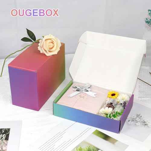 30 Pack 9x6x4 Colorful Shipping Boxes Medium, Mailer Cardboard Boxes for Packaging Small Business Bulk
