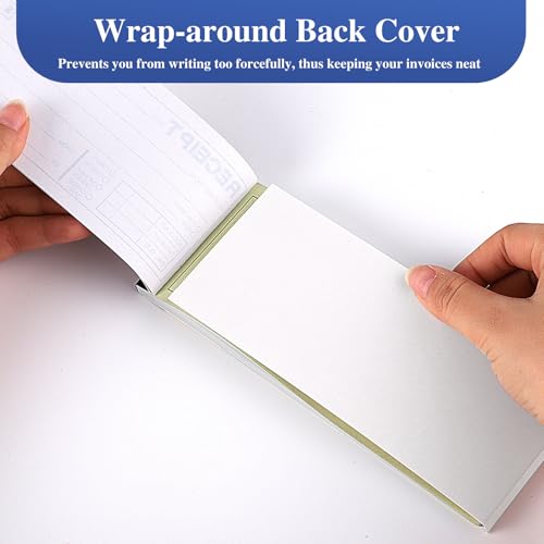 4-Pack Receipt Book with Carbon Copies, 2-Part Carbonless – 50 Sets Each