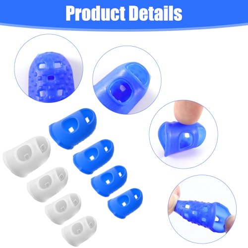 Silicone Finger Protectors for Sewing & Embroidery - 16 Pcs, Multiple Sizes