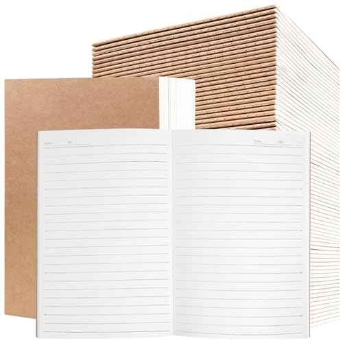 72 Pack A5 Kraft Notebooks Bulk, Lined Paper Journaling Notebooks, 8.3x5.5in 60 Pages Composition Notebook Travel Journal Set for Work, School, Students,Kids, Gift, Office, Back to school Supplies