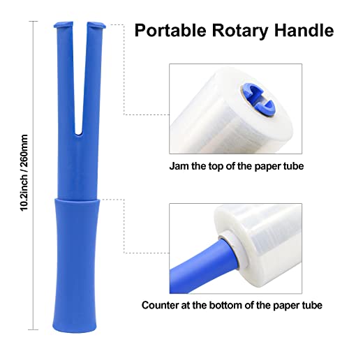 Heavy Duty Clear Stretch Wrap Film 5"x1000ft - 4 Pack Pallet & Moving Wrap