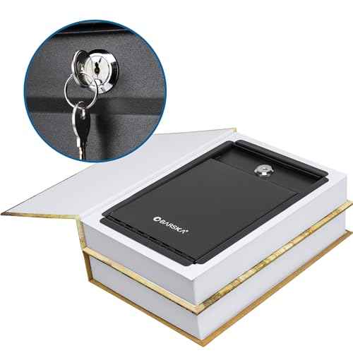 Barska Portable Diversion Dual Book Safe Concealed Lock Box for Secure and Discreet Hidden Storage of Valuables and Personal Items