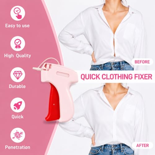 Stitch Gun Pink A - Quick Clothing Fixer Tagging Gun by Jasunet, Includes 2000 Fasteners