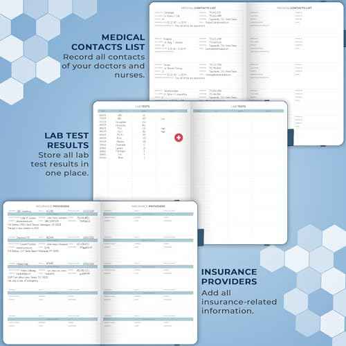 Clever Fox Large Medical Planner 12-Month ? Medical Notebook, Health Diary, Wellness Journal to Track Health ? 12 Months, 7x10.5¡È (Mystic Blue)