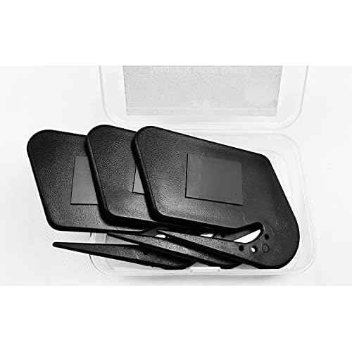 Magnetic Letter Openers Envelope,3 Pack,Envelope Opener Slitter,Mail Openers Blade with Magnet,Letter Opener for Women,Envelope Cutter (Black)
