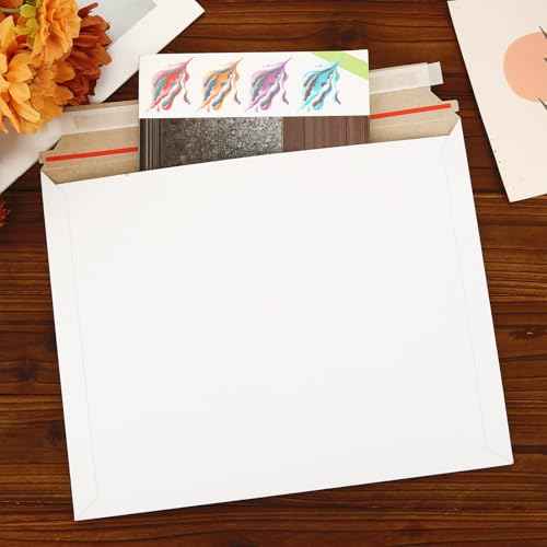 100 Pack Cardboard Mailers 11 x 14 Inch, Rigid Mailers Self Seal Photo Document Mailer, White Cardboard Shipping Envelopes for Photos, Papers, Files, CD