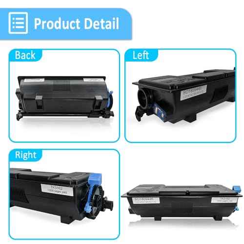 TK3162 TK-3162 TK 3162 1T02T90US0 Toner Cartridge Black Compatible for Kyocera ECOSYS P3145dn P3150dn M3145idn M3645dn M3645idn P3045dn P3050dn P3055dn P3155dn P3060dn P3260dn Printers