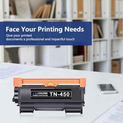 TN450 Toner Cartridge High Yield Replacement for Brother TN-450 TN420 with HL-2240D HL-2270DW HL-2280DW MFC-7860DW MFC-7360N DCP-7065DN Printer (1 Black)