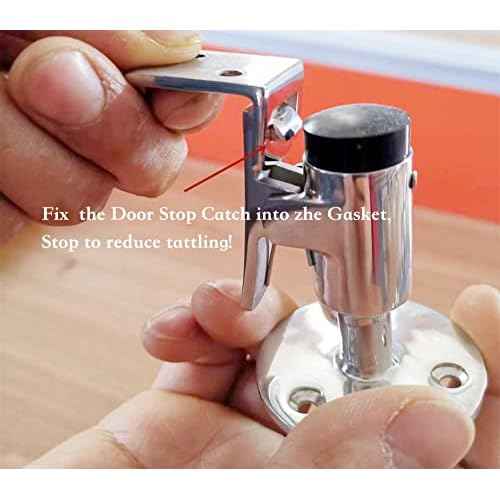 2 Sets Stainless Steel 316 Boat Door Stop Stopper Catch Door Holder Floor Knob Yacht RV Motorhome Camper Spring Latch Marine Hardware W/Fastener (2Sets)