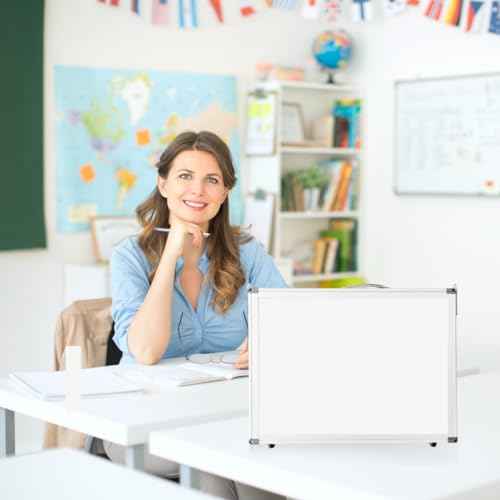 Large Dry Erase Magnetic Whiteboard, Four-Sided 15.5¡± x 11.5¡± x 1.25¡± Dry Erase Portable White Board with Handle for Memos Note-Taking School Work