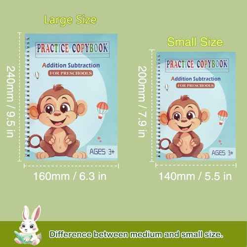 Reusable Grooved Handwriting Workbooks,Magic Copybook,Magic Writing Practice copy books, to help children improve their handwriting ink Practice Age 3-8 ?Calligraphy for kids(Animal edition)
