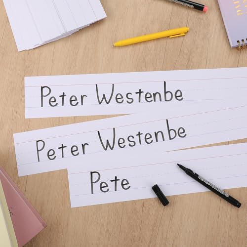 120Pcs Teacher Sentence Strips 3” x 24” Cardstock Double-Sided Ruled Lines Classroom Learning Tool