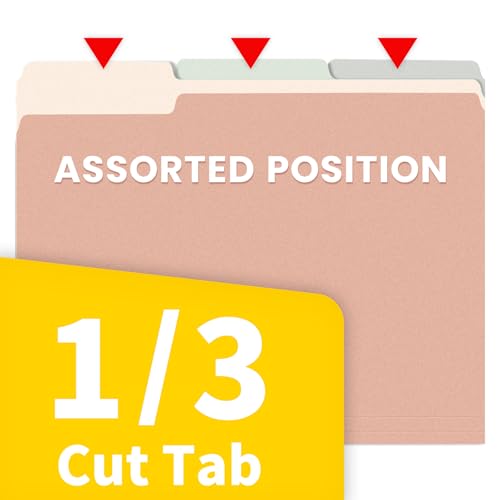 SUNEE Pastel Color File Folders 18 Pack 8.5 x 11 Office Document Organizers
