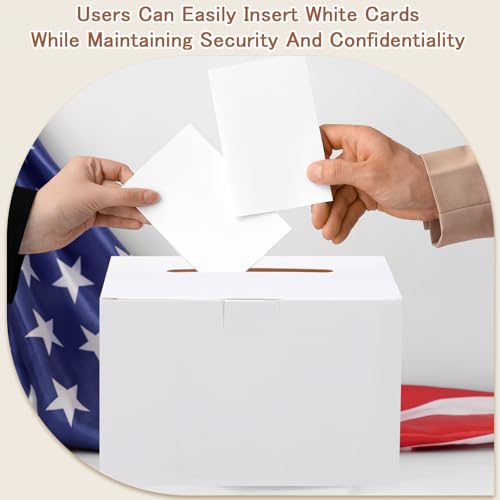 72 Pack Ballot Raffle Box White Suggestions Donations 6 x 4.5 x 4 Inch Cardboard Box with Removable Header Charity for Fundraising Collecting Business Card Voting Contest