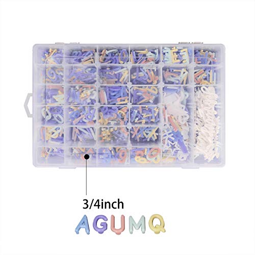 Garsum Choice C Pre-Cut Letter Board Letters Set with Sorting Tray - 849 Pieces in 5 Colors
