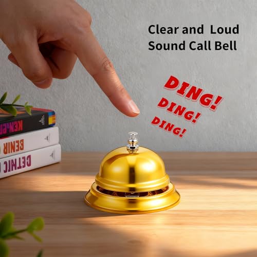 Gold Desk Bell Call Button for Restaurant Hotel Office Reception Service