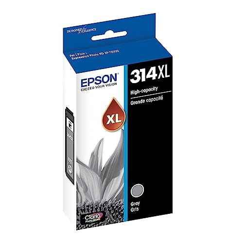 EPSON 314 Claria Photo HD Ink High Capacity Gray Cartridge (T314XL720-S) Works with Expression Photo XP-15000