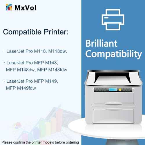 MxVol Compatible 94A CF294A Toner Cartridge Replacement for Laserjet Pro MFP M148dw M148fdw M118dw M149fdw Laserjet M148 M118 M149 Series Printer Ink (Black, 2 Pack)